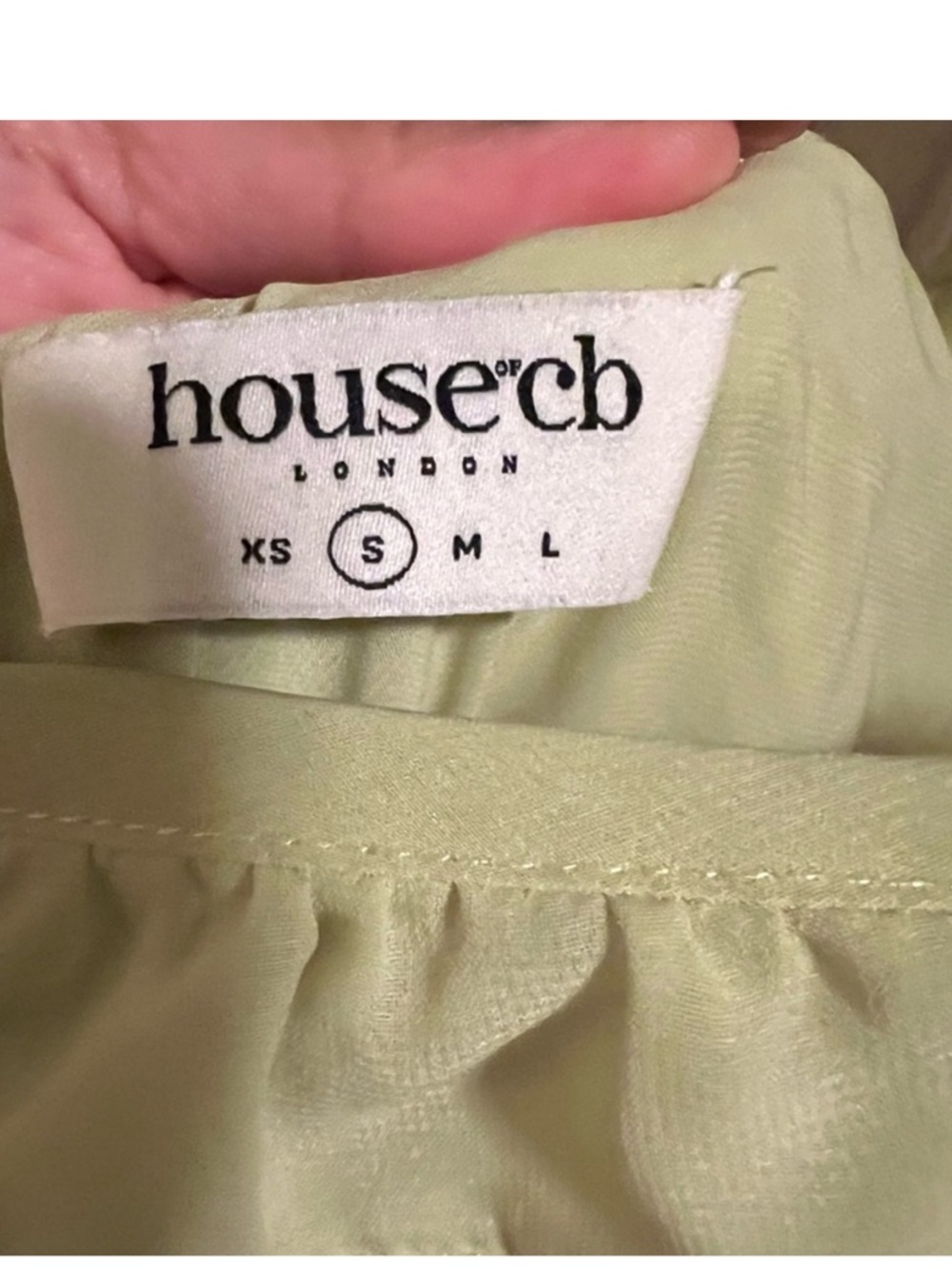 House of CB Green Ruffled Slit Maxi Dress - Picture 3 of 3